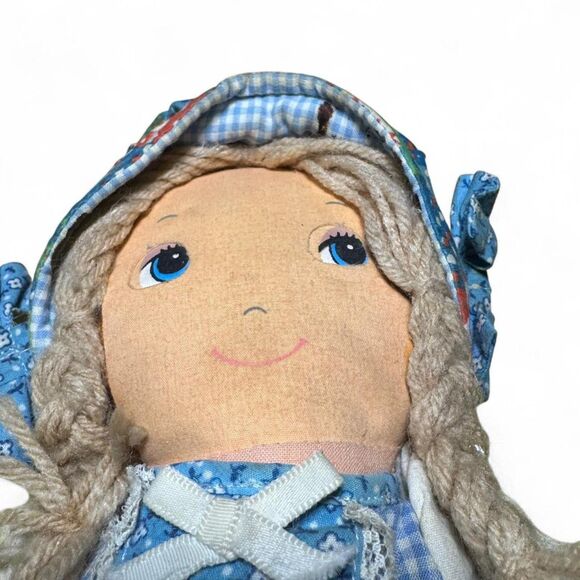 Vtg Knickerbocker Patchwork Holly Hobbie Rag Doll - Picture 2 of 8